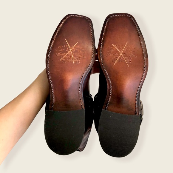 RARE Frye 150th ANNIVERSARY Harness 12R Black Leather Moto Cowboy Rodeo Boots - Picture 15 of 16